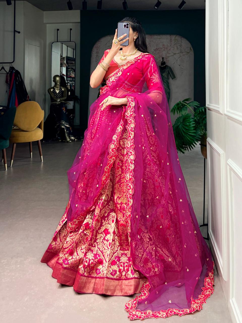 Sabella Jacquard Silk vol 1 catalog lehenga wholesale market