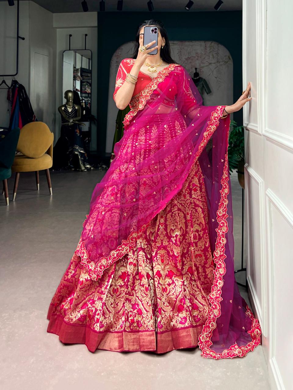 Sabella Jacquard Silk vol 1 catalog lehenga wholesale market