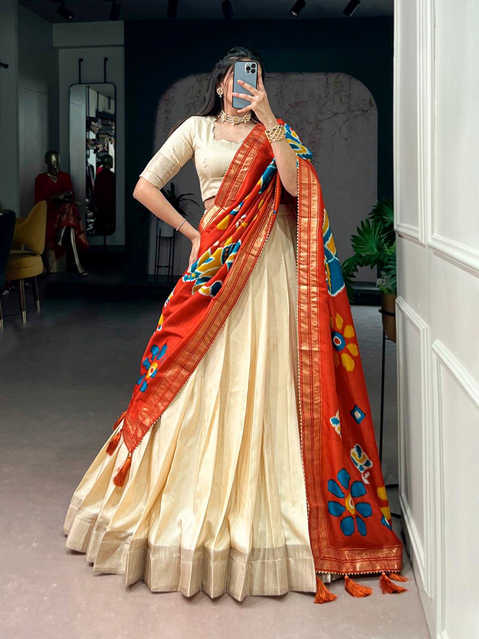 Sabella Poly Kotha Tasar catalog lehenga wholesale market in varanasi