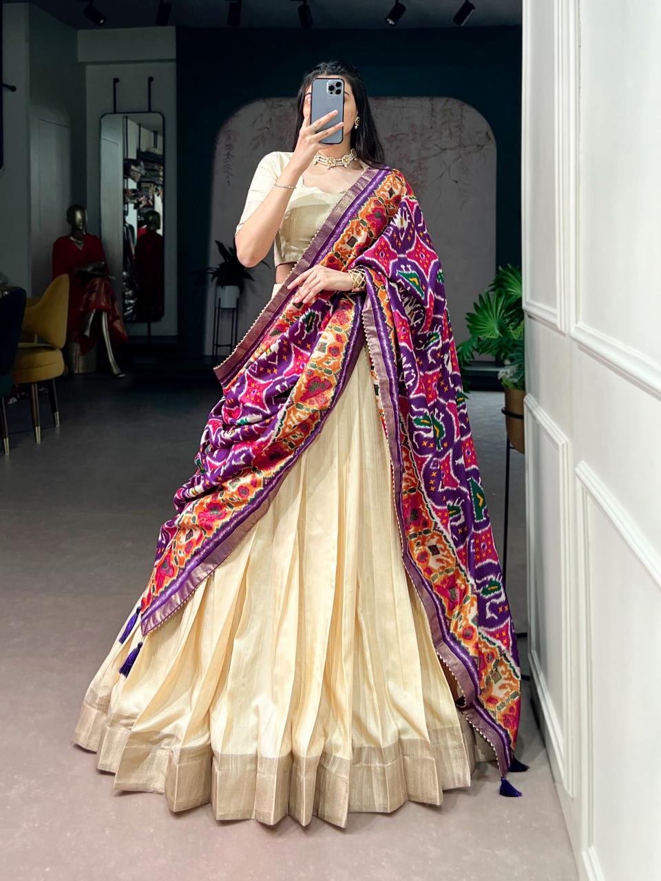 Sabella Poly Kotha Tasar catalog lehenga wholesale market in varanasi
