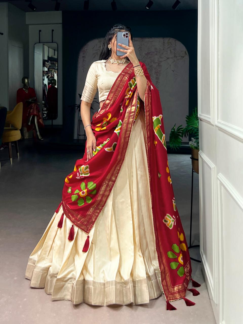 Sabella Poly Kotha Tasar catalog lehenga wholesale market in varanasi