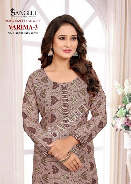 Sangeet Varima Vol 3 catalog wholesale kurti in indianmart