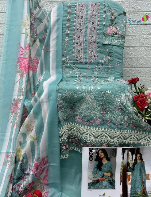 Saniya 1017 catalog pakistani replica suits wholesale surat