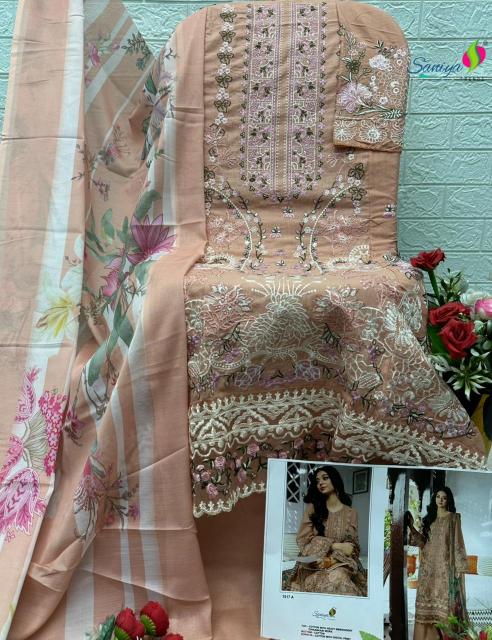 Saniya 1017 catalog pakistani replica suits wholesale surat