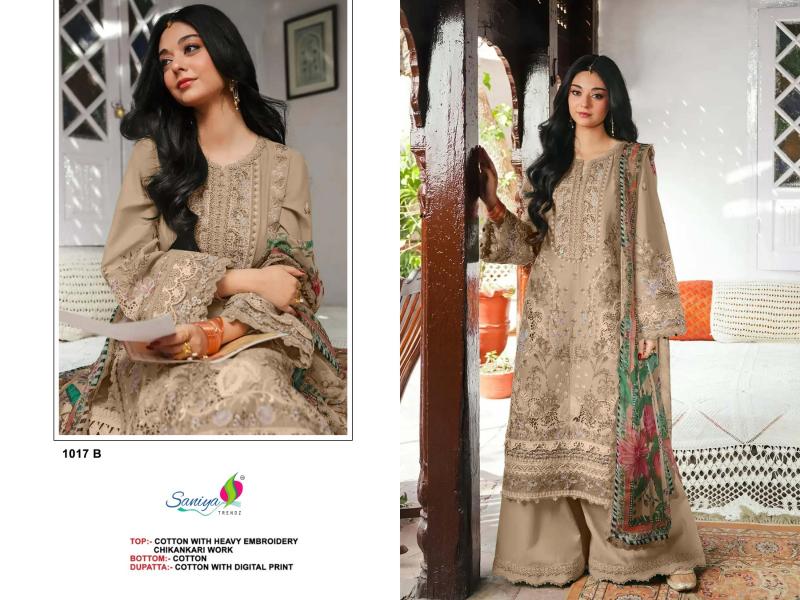 Saniya 1017 catalog pakistani replica suits wholesale surat