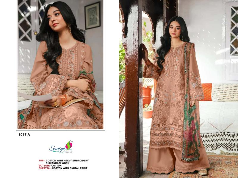 Saniya 1017 catalog pakistani replica suits wholesale surat