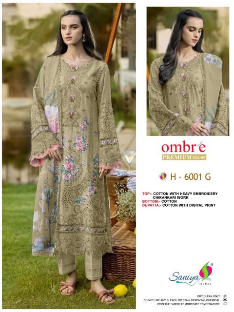 Saniya Ombre Premium vol 8 D 6001 catalog pakistani ladies suits wholesale