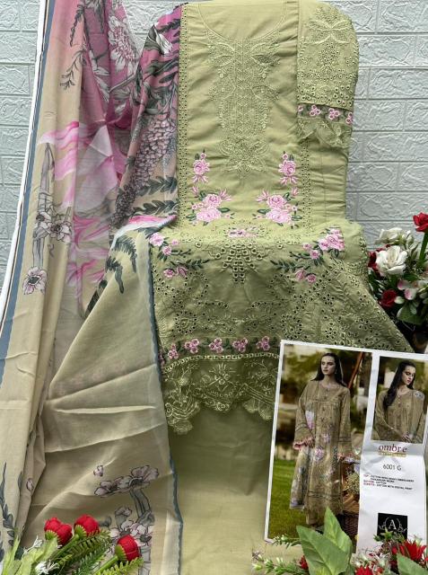 Saniya Ombre Premium vol 8 D 6001 catalog pakistani ladies suits wholesale