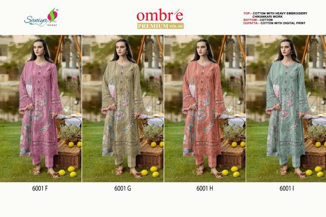 Saniya Ombre Premium vol 8 D 6001 catalog pakistani ladies suits wholesale