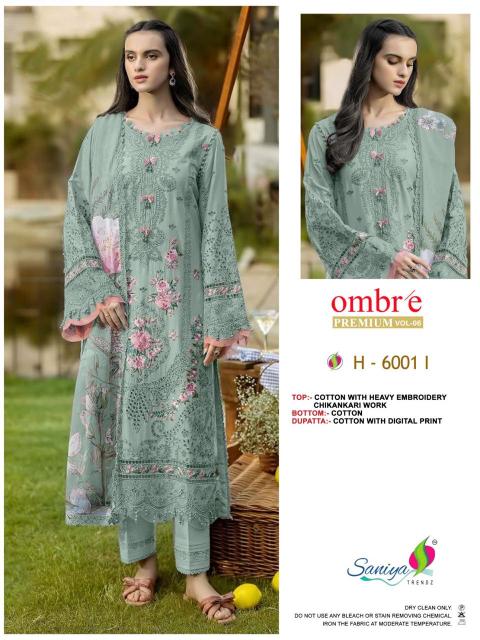 Saniya Ombre Premium vol 8 D 6001 catalog pakistani ladies suits wholesale