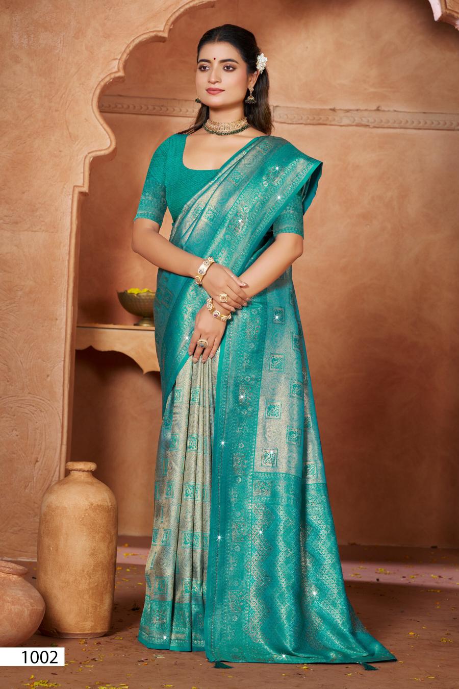 Saroj Niharika silk saroski vol.1 Kanjivaram silk saree in surat with price wholesale