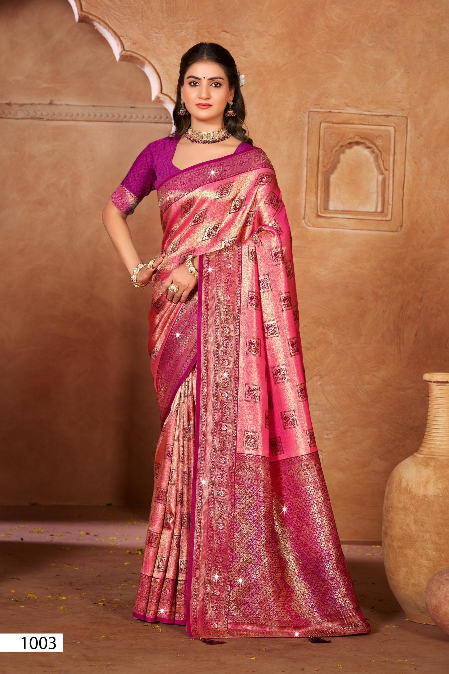 Saroj Niharika silk saroski vol.1 Kanjivaram silk saree in surat with price wholesale