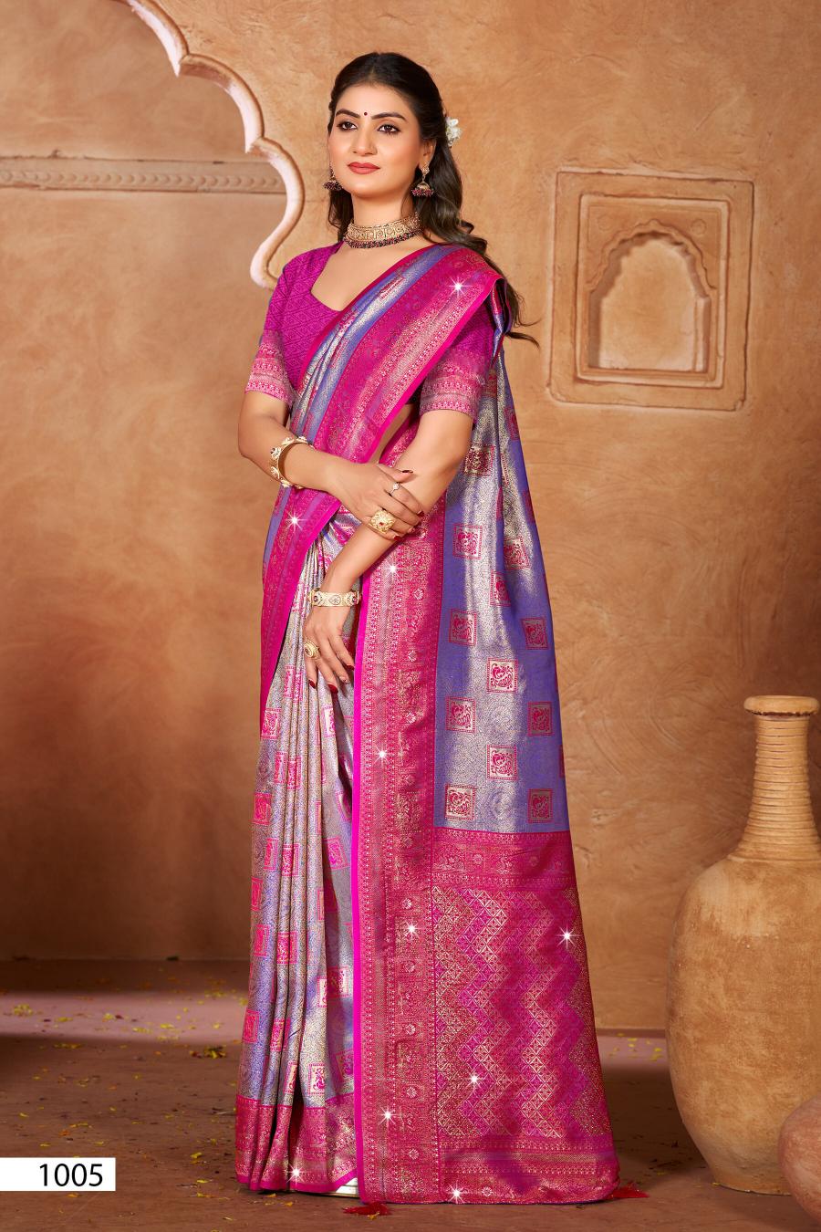 Saroj Niharika silk saroski vol.1 Kanjivaram silk saree in surat with price wholesale
