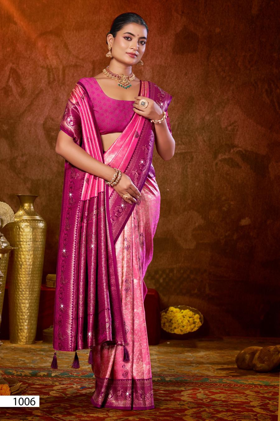 Saroj Niharika silk saroski vol.2 Kanjivaram silk saree in surat with price wholesale