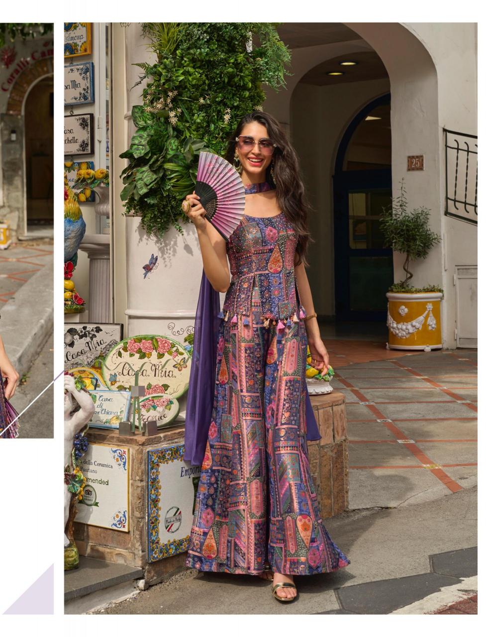 Sayuri Banarsi catalog latest indo western dress