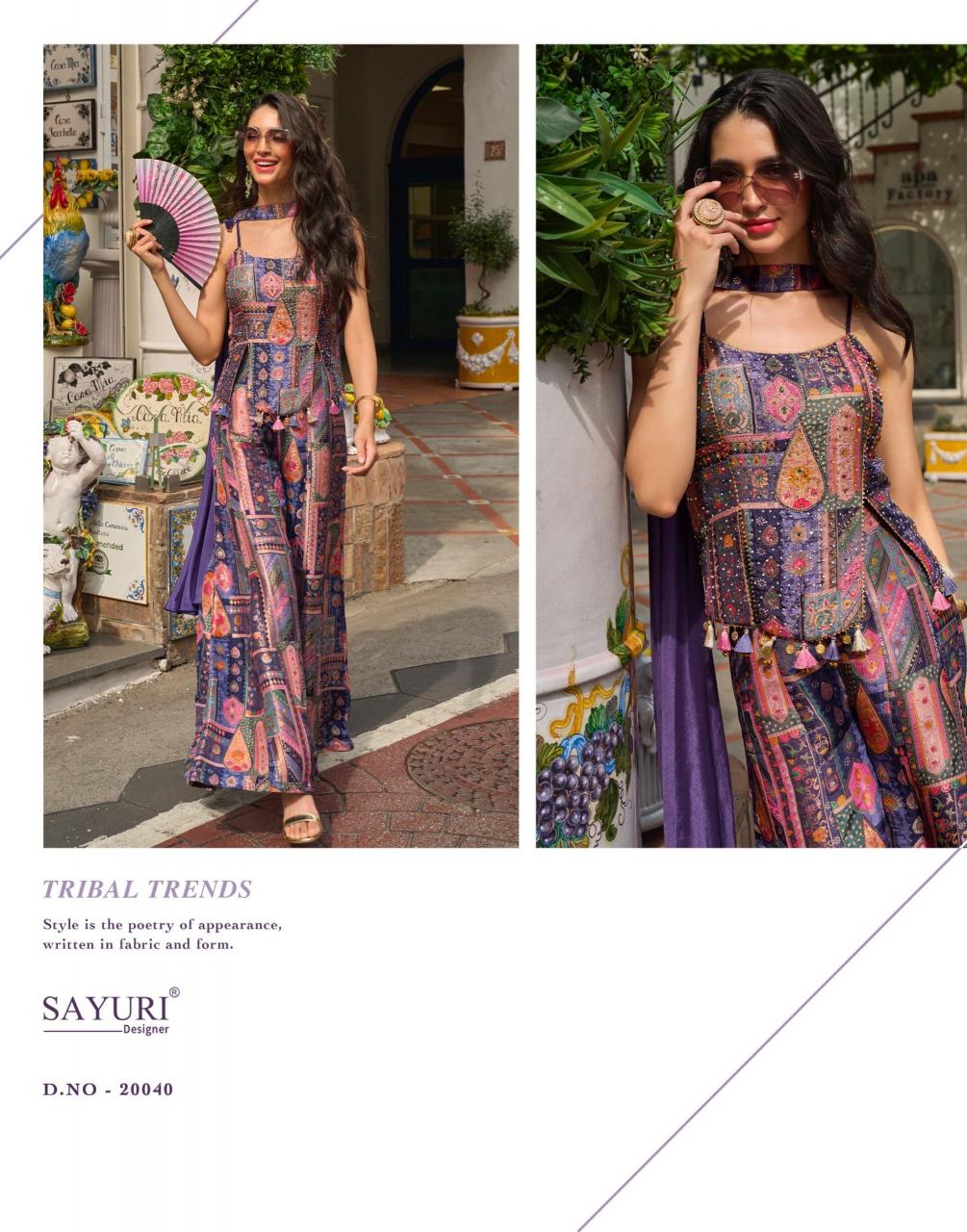 Sayuri Banarsi catalog latest indo western dress