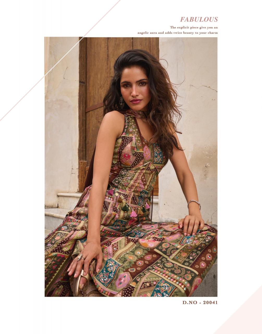 Sayuri Banarsi catalog latest indo western dress