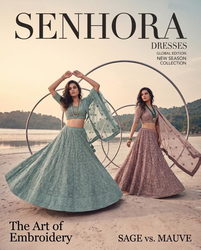 Senhora pure Butterfly net lehengha choli wholesaler in surat