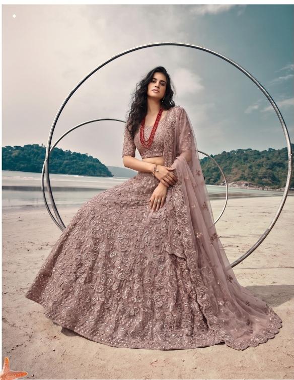 Senhora pure Butterfly net lehengha choli wholesaler in surat