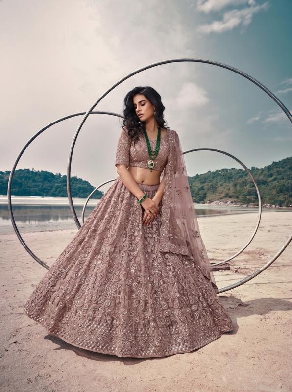 Senhora pure Butterfly net lehengha choli wholesaler in surat