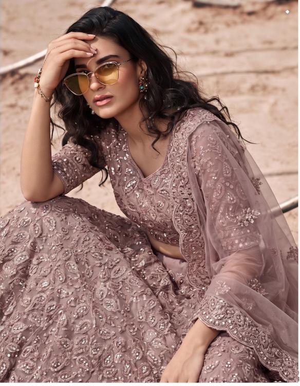 Senhora pure Butterfly net lehengha choli wholesaler in surat