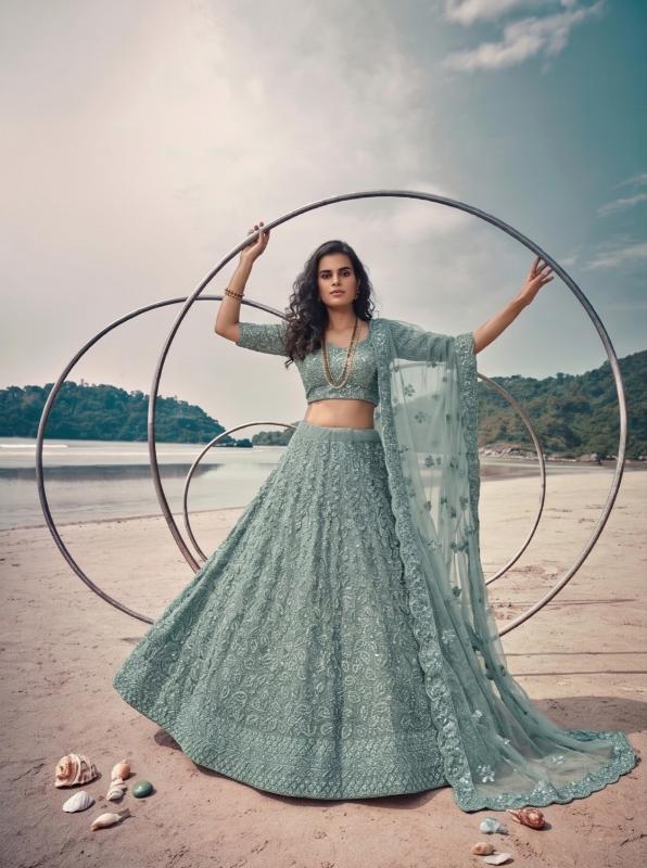 Senhora pure Butterfly net lehengha choli wholesaler in surat