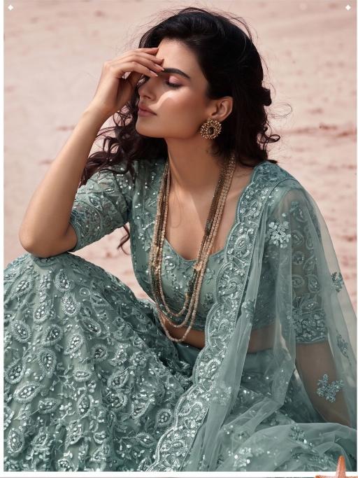 Senhora pure Butterfly net lehengha choli wholesaler in surat