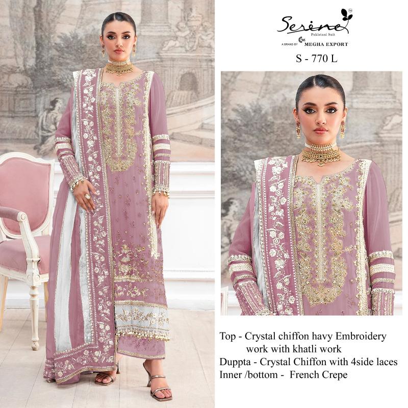 Serine S 770 I to L catalog pakistani suits wholesalers in mumbai