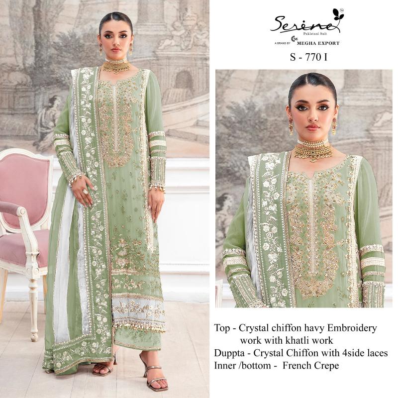 Serine S 770 I to L catalog pakistani suits wholesalers in mumbai
