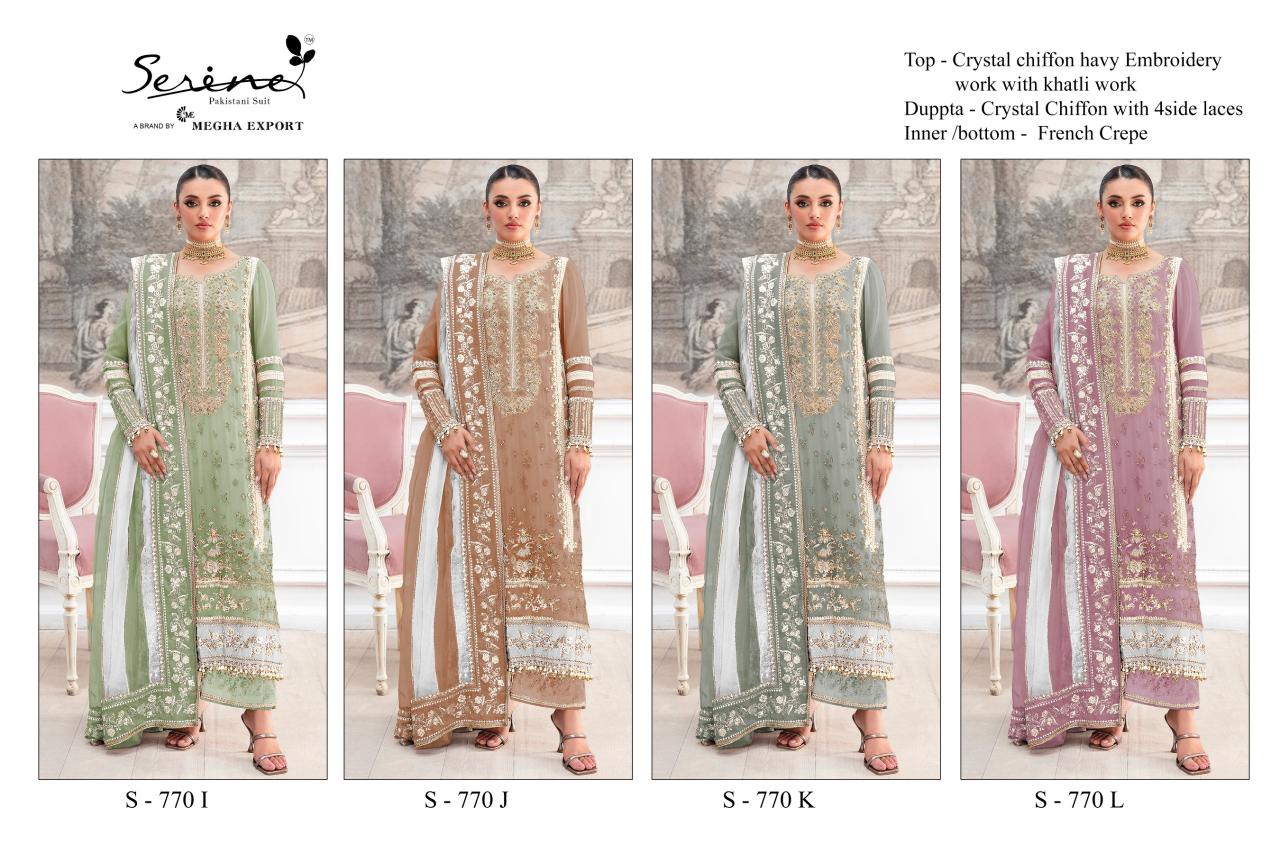 Serine S 770 I to L catalog pakistani suits wholesalers in mumbai