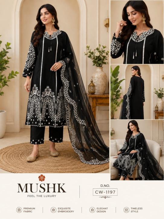 Shrddha Mushk CW 1197 Catalog surat Pakistani copy suits shop in vadodara