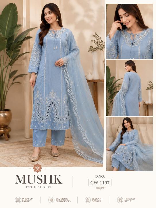 Shrddha Mushk CW 1197 Catalog surat Pakistani copy suits shop in vadodara