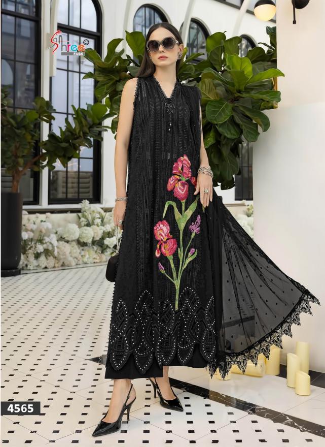 Shree Fabs Mariya B Ultra Luxury Lawn Collection Vol 1 catalog Chiffon Dupatta pakistani suits at wholesale price in delhi