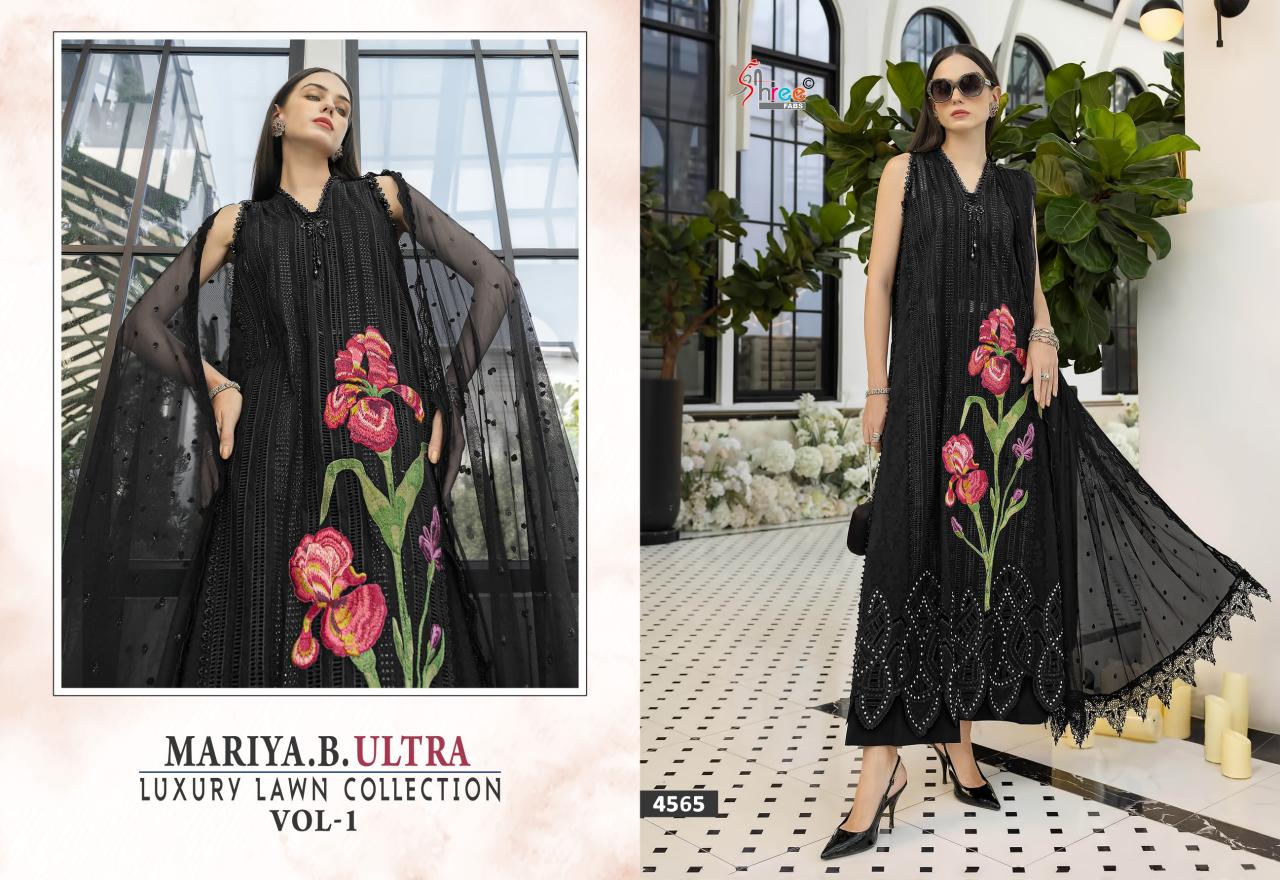 Shree Fabs Mariya B Ultra Luxury Lawn Collection Vol 1 catalog Cotton Dupatta pakistani suits importer wholesaler delhi