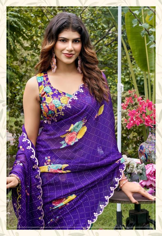Stavan Lavika catalog pure chiffon saree wholesalers