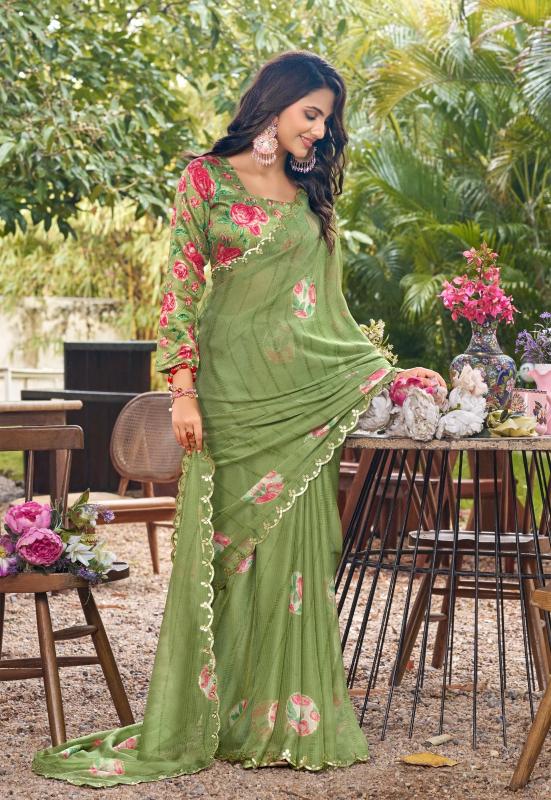 Stavan Lavika catalog pure chiffon saree wholesalers