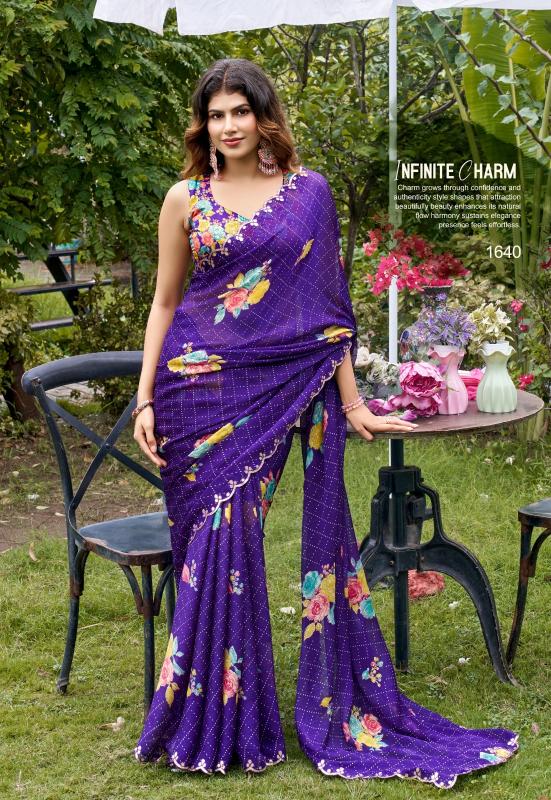 Stavan Lavika catalog pure chiffon saree wholesalers