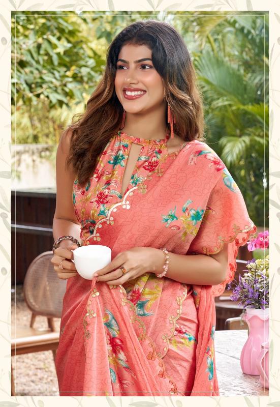 Stavan Lavika catalog pure chiffon saree wholesalers