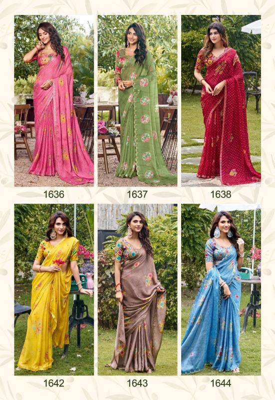 Stavan Lavika catalog pure chiffon saree wholesalers