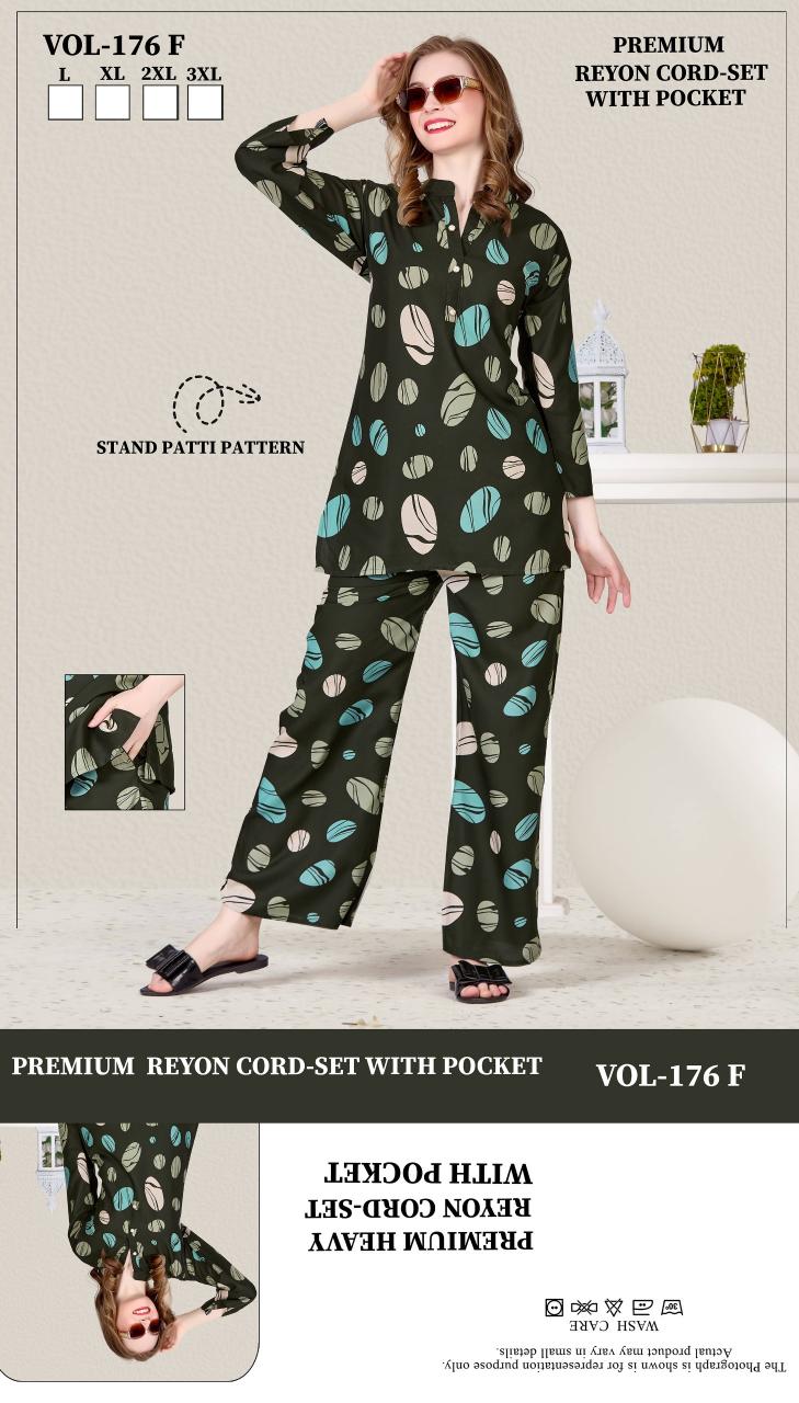 Summer Special VOL.Co-Ord Set JC- 176 F catalog night co ord set