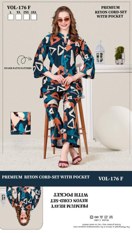 Summer Special VOL.Co-Ord Set JC- 176 F catalog night co ord set