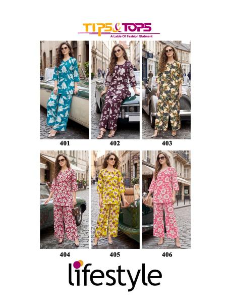 Tips & Tops Lifestyle vol 3 catalog co ord set for women wholesale