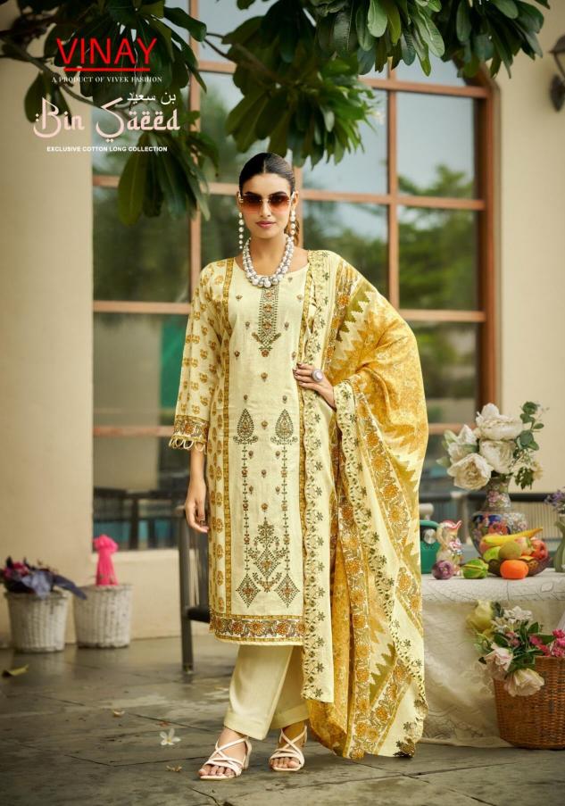 Vinay Bin saeed vol 1 catalog surat dress materials wholesalers in hyderabad