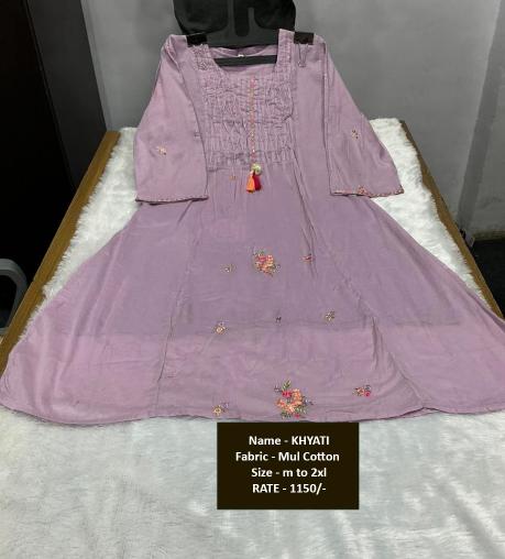 Vitara Khyati catalog cotton kurtis online wholesale