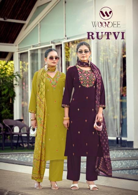 Woodee Rutvi catalog rayon kurtis wholesale delhi