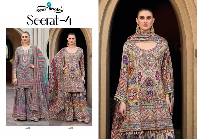 Your choice Seerat Vol 4 catalog semi stitched salwar kameez wholesale