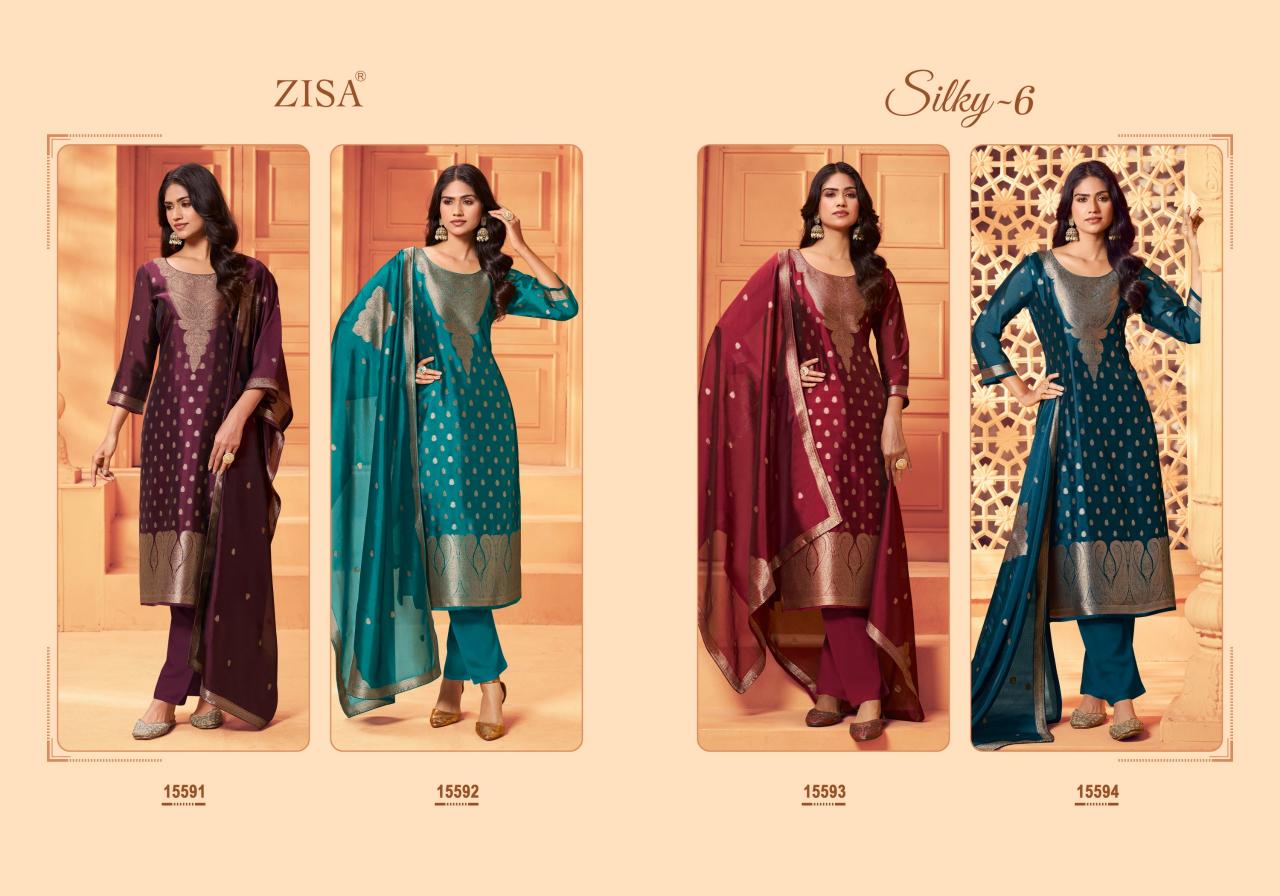 Zisha Silky Vol 6 Catalog salwar kameez manufacturers wholesale suppliers in surat surat gujarat