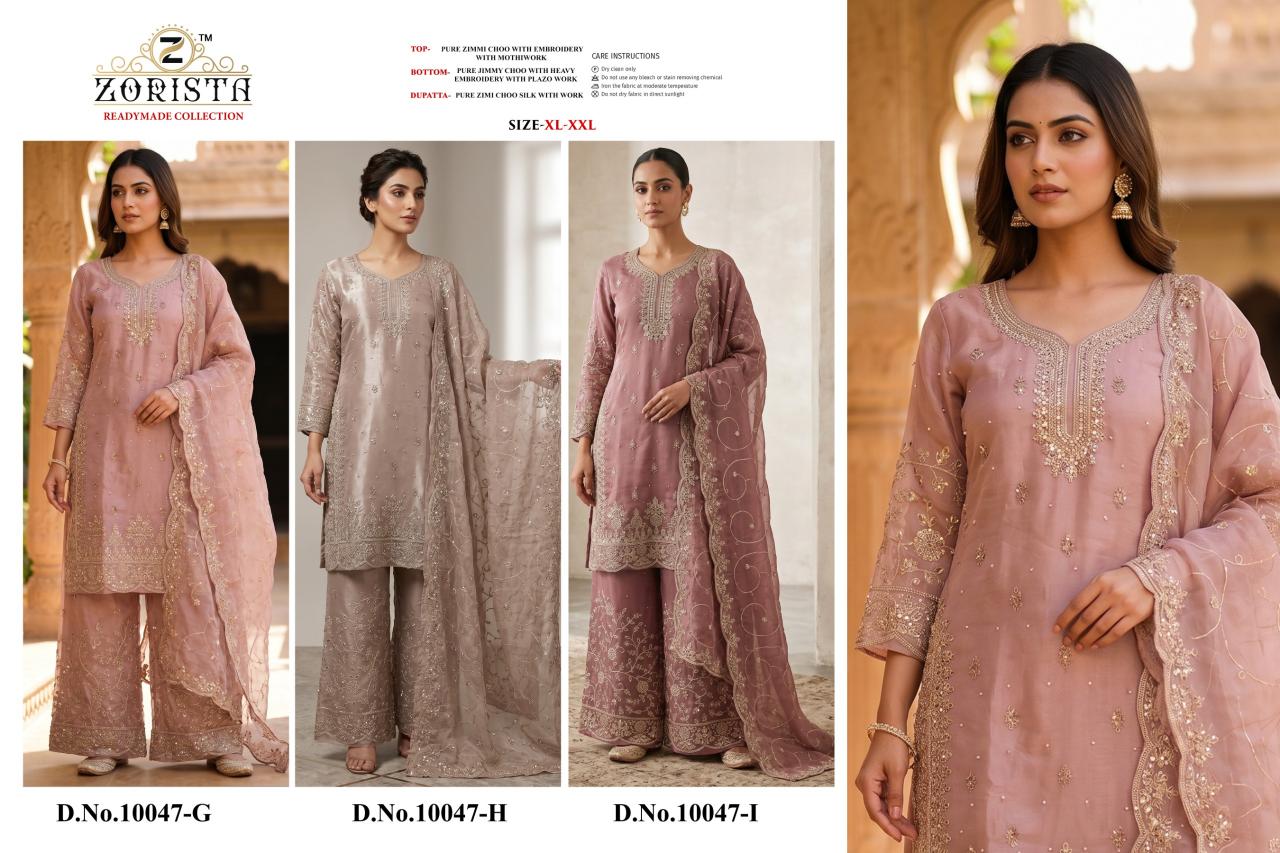 Zorista 10047 G-H-I catalog pakistani suits at wholesale price