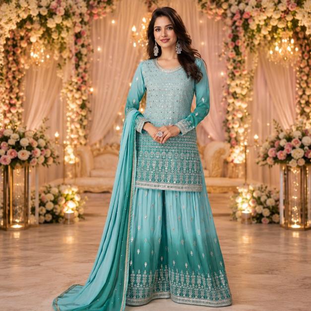 9star Fashion Rahu catalog georgette kurti wholesaler in ahmedabad