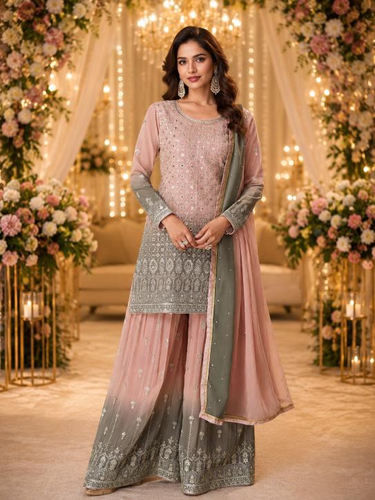 9star Fashion Rahu catalog georgette kurti wholesaler in ahmedabad